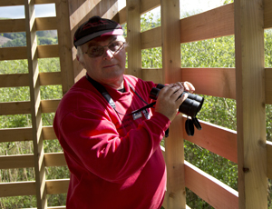 Alwyn in obs with binoculars